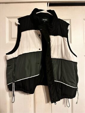 Fore all golf Black White Olive Puffer Vest